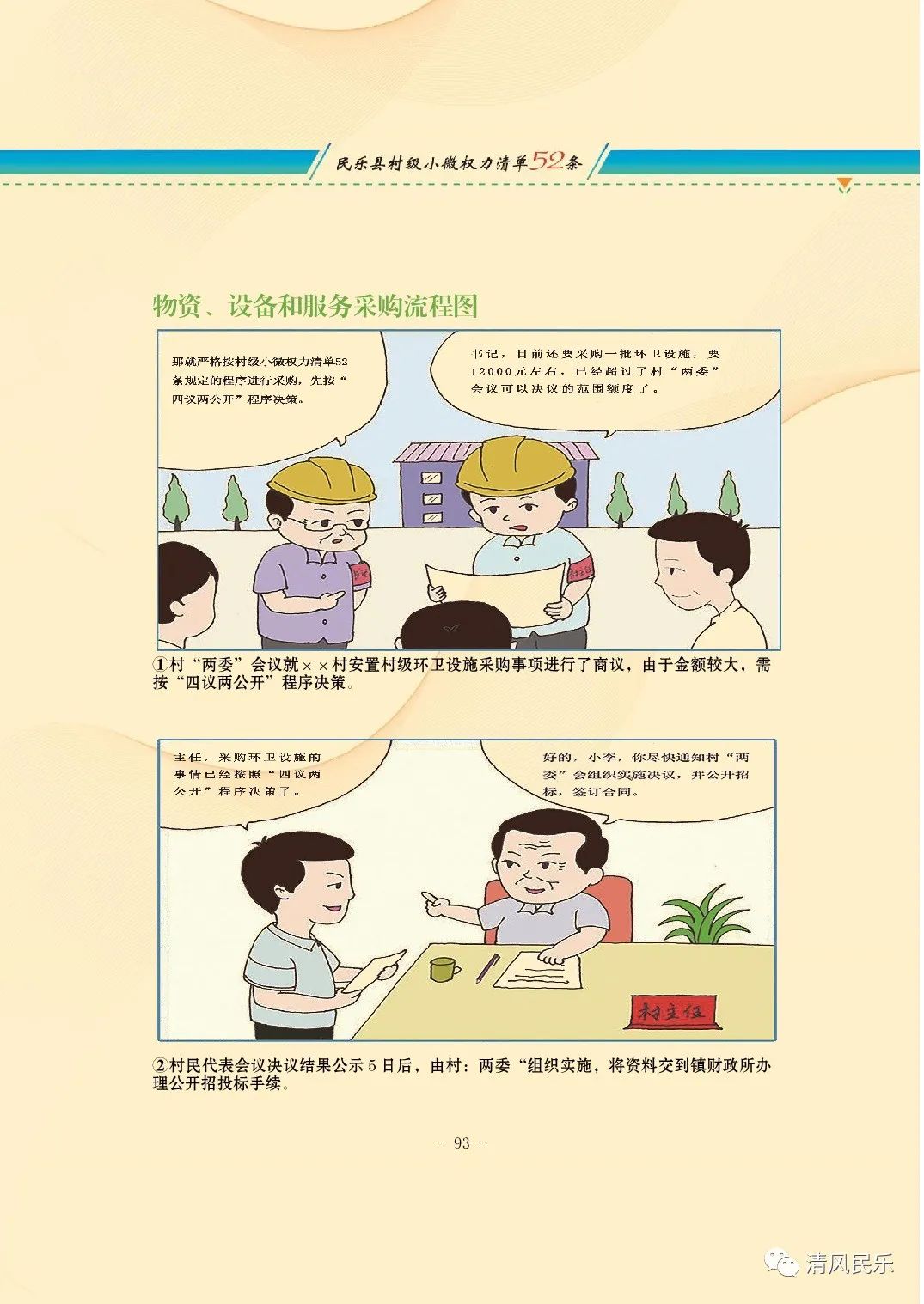 民乐县村级小微权力清单流程漫画