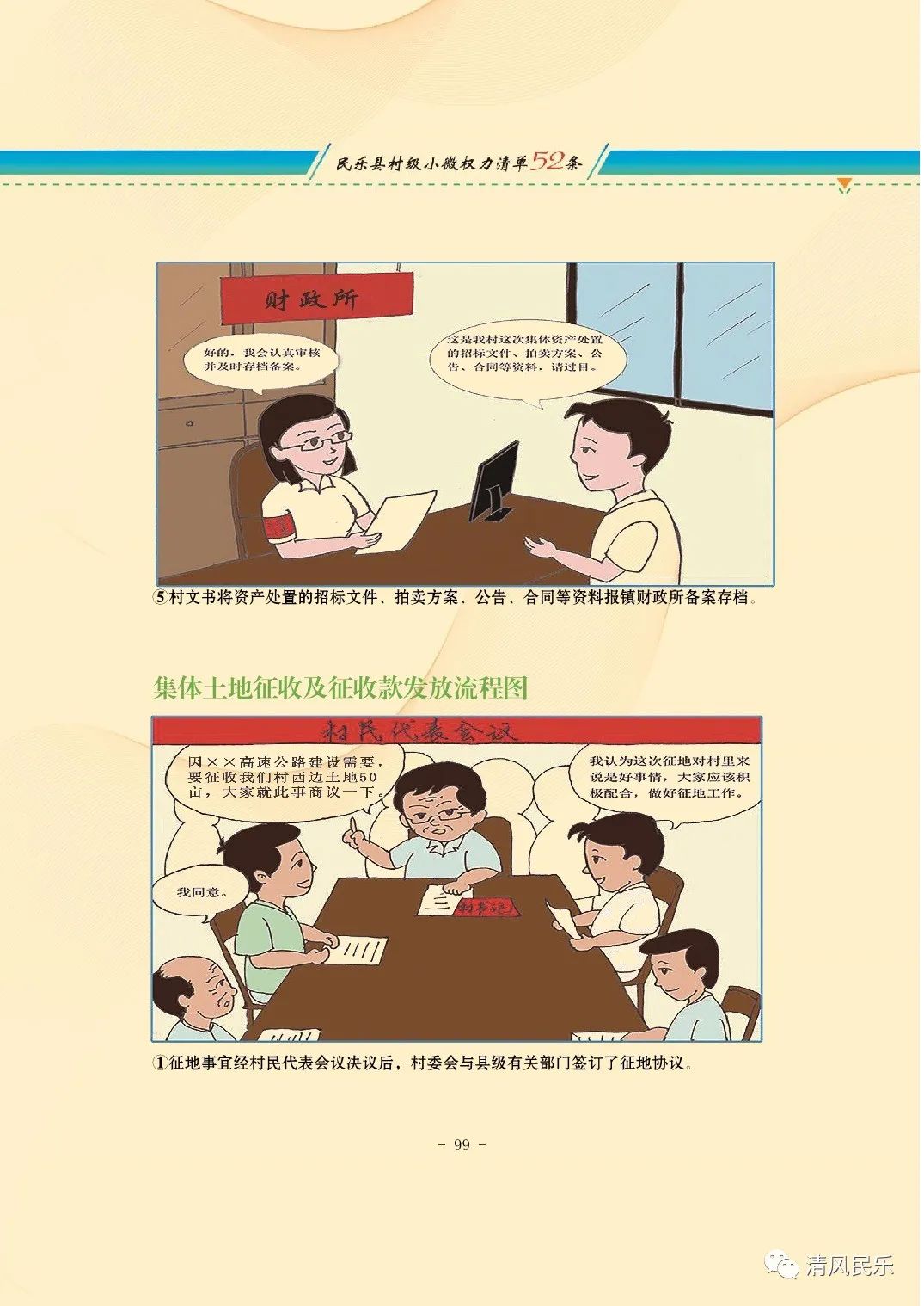 民乐县村级小微权力清单流程漫画
