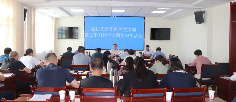 县纪委监委机关党支部召开党史学习教育专题组织生活会