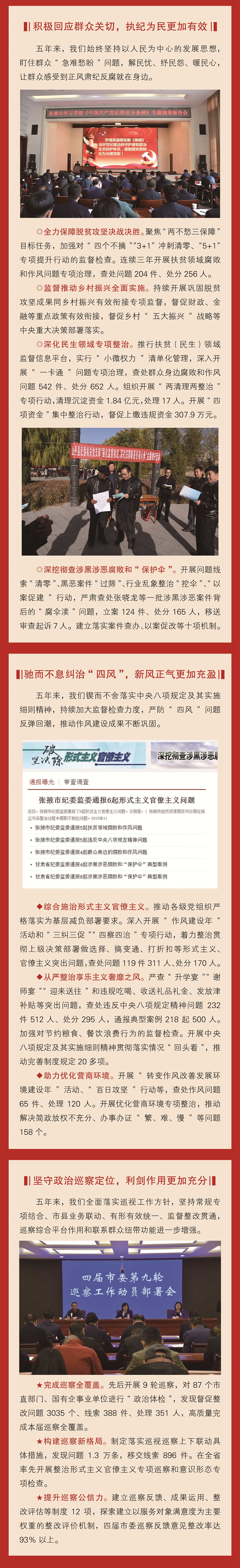 图解 | 张掖市第五次党代会市纪委工作报告