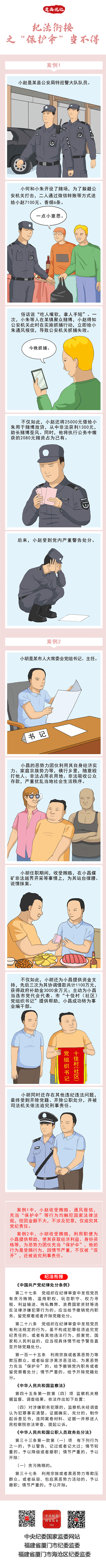 漫画说纪 | 纪法衔接之“保护伞”当不得