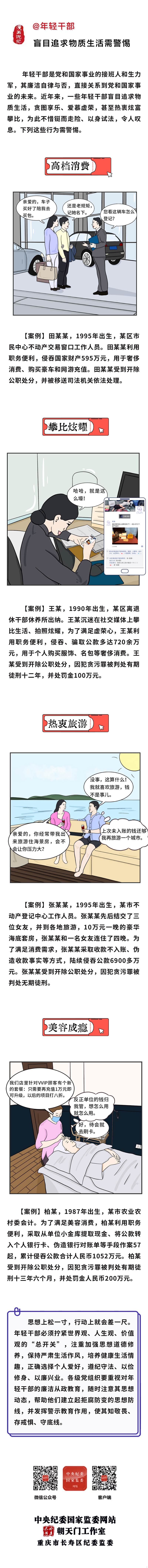 漫画 | @年轻干部 盲目追求物质生活需警惕