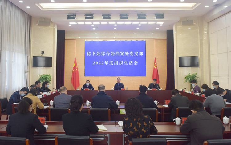王赋参加省纪委办公厅秘书处综合处档案处党支部组织生活会