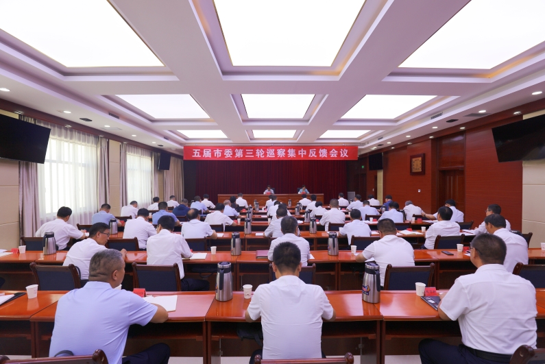 五届市委第三轮巡察集中反馈会议召开